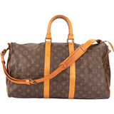 Louis Vuitton Canvas Monogram Keepall 45 Bandouliere