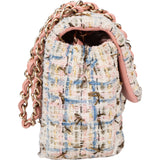 Chanel Quilted Tweed Single Flap Crossbody Bag