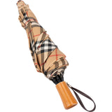 Burberrys Nova-Check Monogram Foldable Umbrella