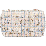 Chanel Quilted Tweed Single Flap Crossbody Bag