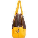 Prada Yellow Leather Side Triangle Handbag