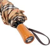 Burberrys Nova-Check Monogram Foldable Umbrella