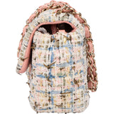 Chanel Quilted Tweed Single Flap Crossbody Bag