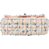 Chanel Quilted Tweed Single Flap Crossbody Bag