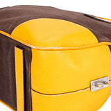 Prada Yellow Leather Side Triangle Handbag