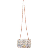 Chanel Quilted Tweed Single Flap Crossbody Bag