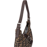 Fendi FF Monogram Baguette Buckle Shoulder Bag