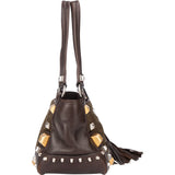 Prada Green Nylon Triangle Spikes Handbag