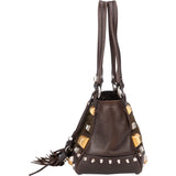 Prada Green Nylon Triangle Spikes Handbag