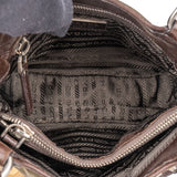 Prada Green Nylon Triangle Spikes Handbag