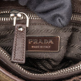 Prada Green Nylon Triangle Spikes Handbag