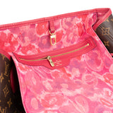 Louis Vuitton Canvas Monogram Ikat Fuchsia Neverfull MM Shopper Bag