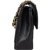 Chanel Quilted Lambskin 24K Gold Double Flap Crossbody Bag