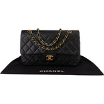 Chanel Quilted Lambskin 24K Gold Medium Double Flap Crossbody Bag - vintageandkickz