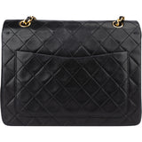 Chanel Quilted Lambskin 24K Gold Double Flap Crossbody Bag