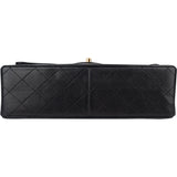 Chanel Quilted Lambskin 24K Gold Double Flap Crossbody Bag