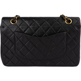 Chanel Quilted Lambskin 24K Gold Medium Double Flap Crossbody Bag - vintageandkickz