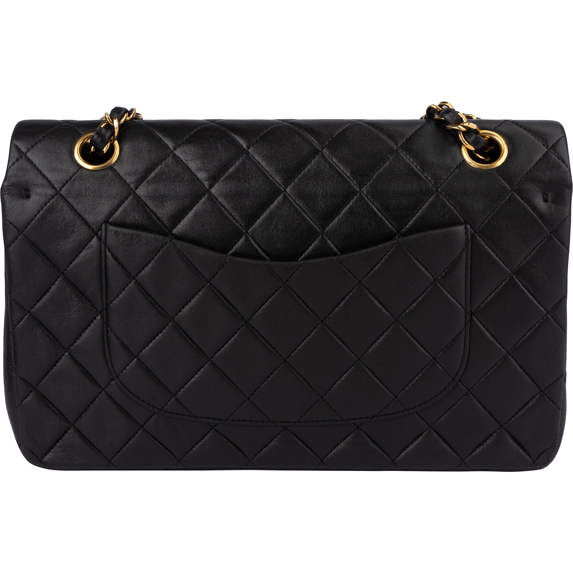 Chanel Quilted Lambskin 24K Gold Medium Double Flap Crossbody Bag - vintageandkickz