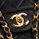 Chanel Quilted Lambskin 24K Gold Double Flap Crossbody Bag