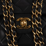 Chanel Quilted Lambskin 24K Gold Medium Double Flap Crossbody Bag - vintageandkickz