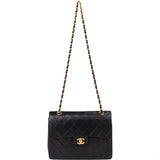 Chanel Quilted Lambskin 24K Gold Double Flap Crossbody Bag