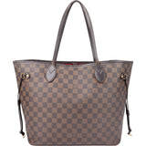 Louis Vuitton Damier Ebene Monogram Neverfull MM Shopper Handbag