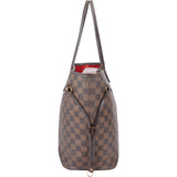 Louis Vuitton Damier Ebene Monogram Neverfull MM Shopper Handbag