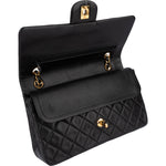 Chanel Quilted Lambskin 24K Gold Medium Double Flap Crossbody Bag - vintageandkickz