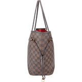 Louis Vuitton Damier Ebene Monogram Neverfull MM Shopper Handbag