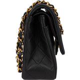 Chanel Quilted Lambskin 24K Gold Small Double Flap Crossbody Bag