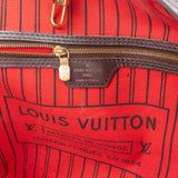 Louis Vuitton Damier Ebene Monogram Neverfull MM Shopper Handbag