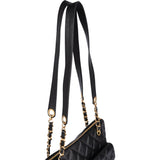 Chanel Quilted Caviar Leather 24K Gold Shoulder Bag