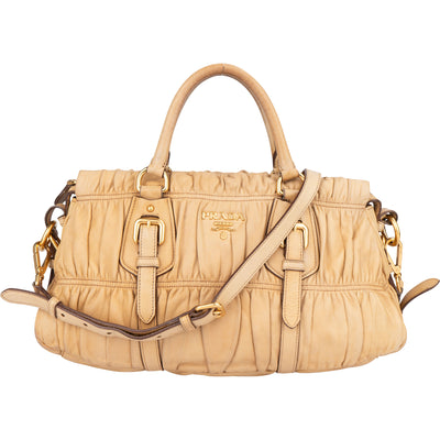 Prada Quilted Leather City Handbag - vintageandkickz