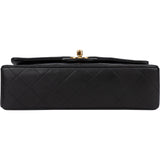 Chanel Quilted Lambskin 24K Gold Small Double Flap Crossbody Bag