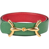 Hermès Reversible Leather Gold Tone H Belt (65)