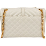 Saint Laurent Quilted Grain de Poudre Leather Small Envelope Crossbody Bag