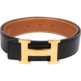 Hermès Reversible Leather H Belt (65)
