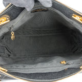 Chanel Quilted Caviar Leather 24K Gold Shoulder Bag