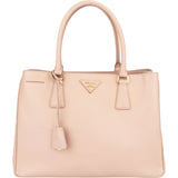 Prada Pink Saffiano Leather Gallieria Handbag