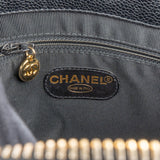 Chanel Quilted Caviar Leather 24K Gold Shoulder Bag