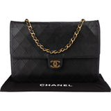Chanel Quilted Lambskin 24k Gold Single Flap Shoulder Bag