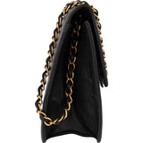 Chanel Quilted Lambskin 24k Gold Single Flap Shoulder Bag