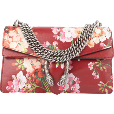 Gucci Leather Floral Dionysus Shoulder Bag - vintageandkickz