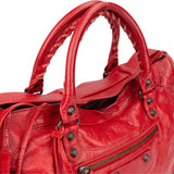 Balenciaga Red Leather City Handbag