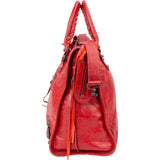 Balenciaga Red Leather City Handbag