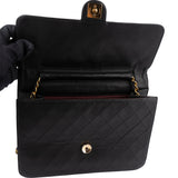 Chanel Quilted Lambskin 24k Gold Single Flap Shoulder Bag