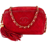 Chanel Quilted Suede Leather CC Camera Crossbody Bag