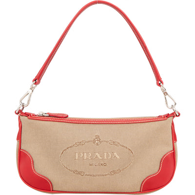 Prada Classic Jacquard Mini Handbag - vintageandkickz