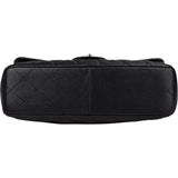 Chanel Quilted Caviar Leather Palladium Jumbo Single Flap Crossbody Bag
