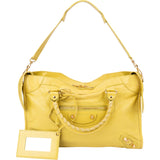 Balenciaga Yellow Leather City Handbag